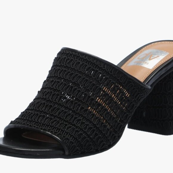 dv dolce vita HEMMA Black Women's Sandal Size 11 NEW NIB Covered block heel - Picture 1 of 10